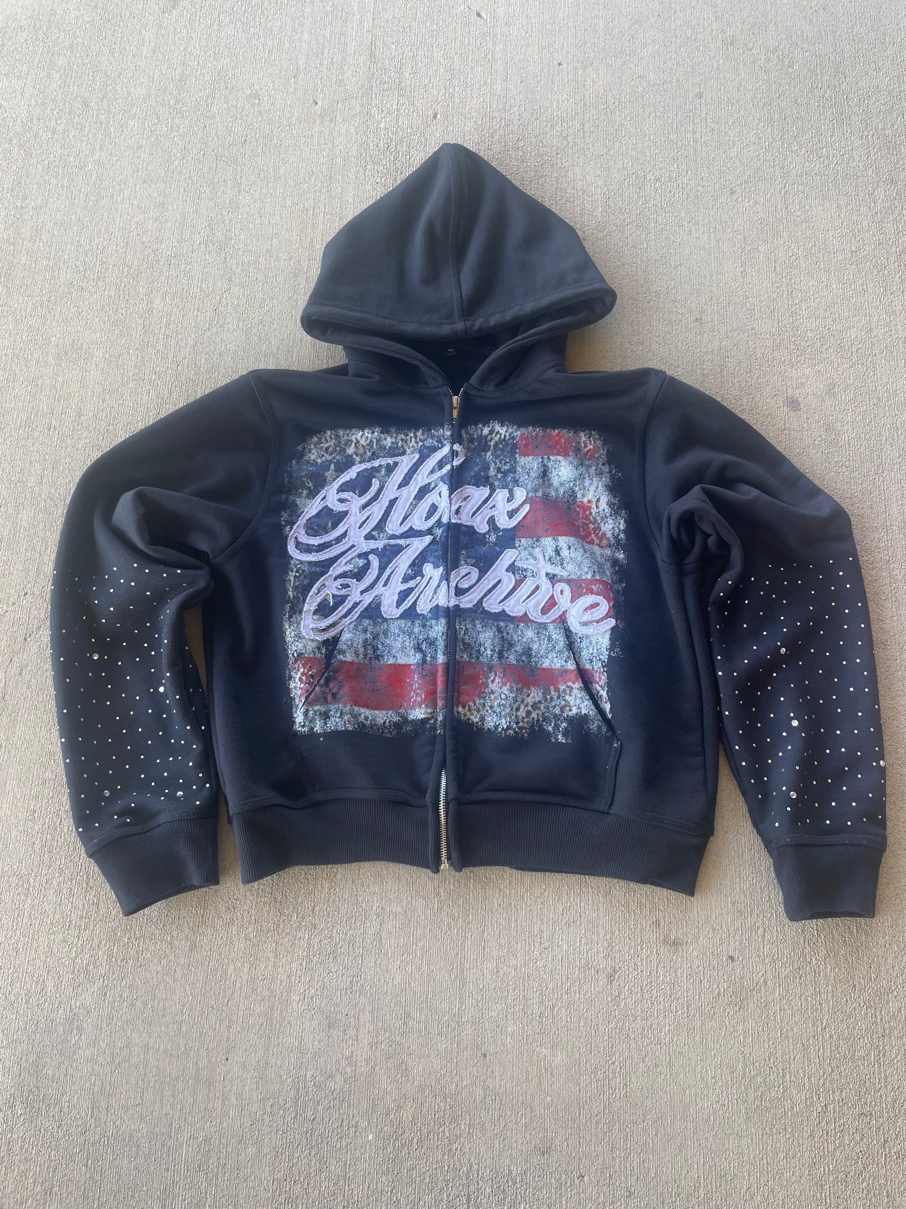 BLACK Hoax In America Hoodie