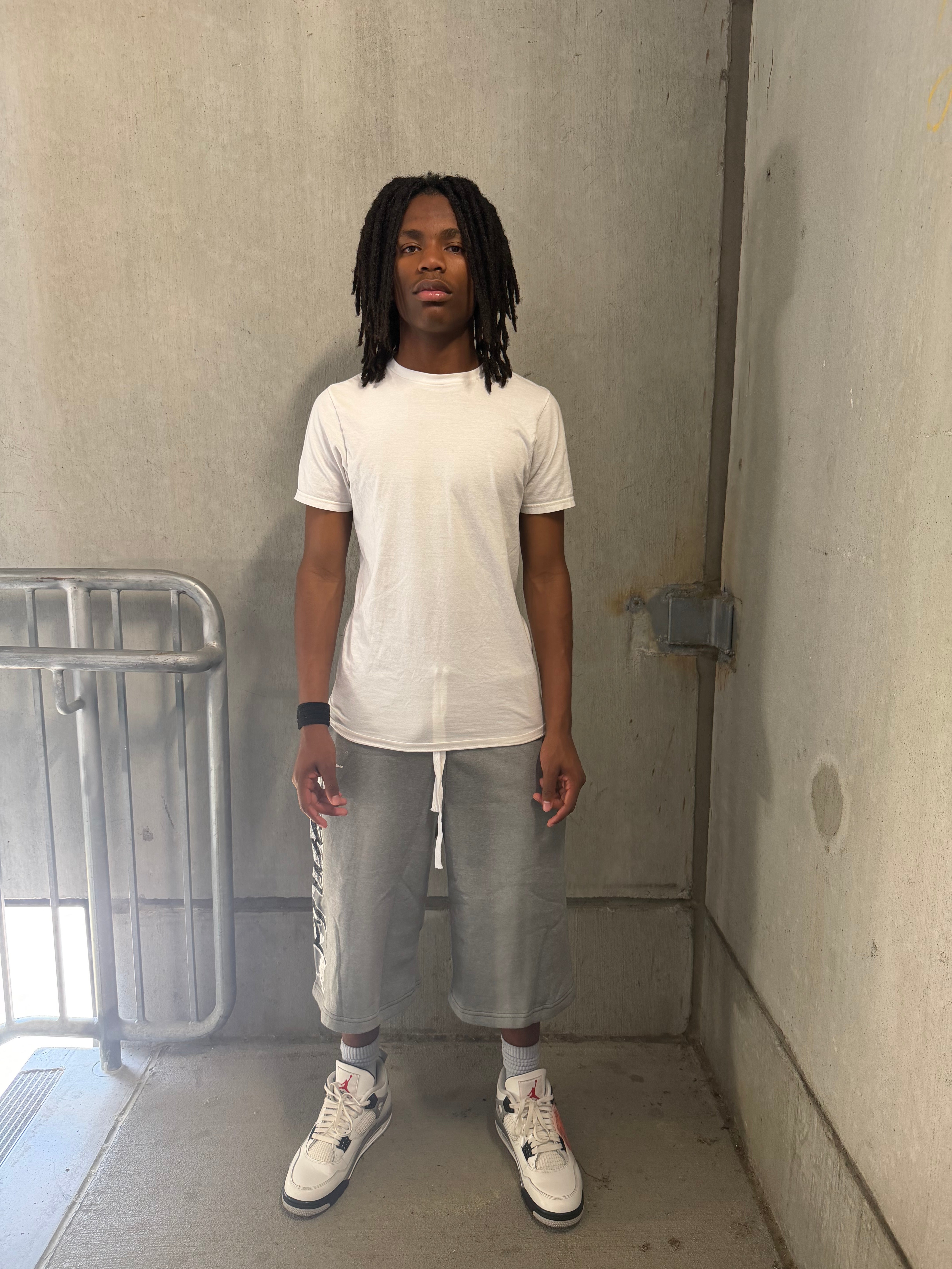 Grey Long SweatShorts