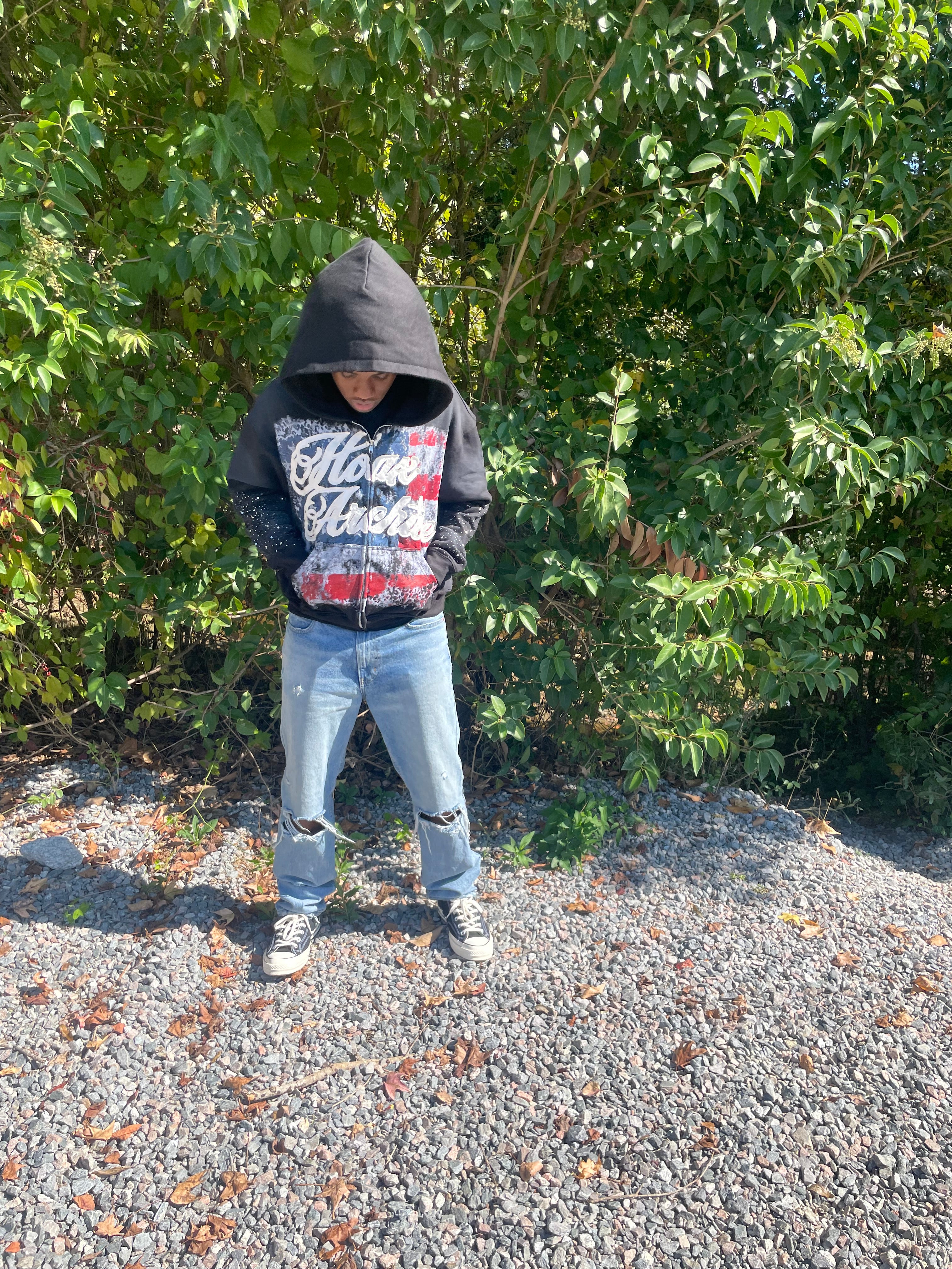 BLACK Hoax In America Hoodie